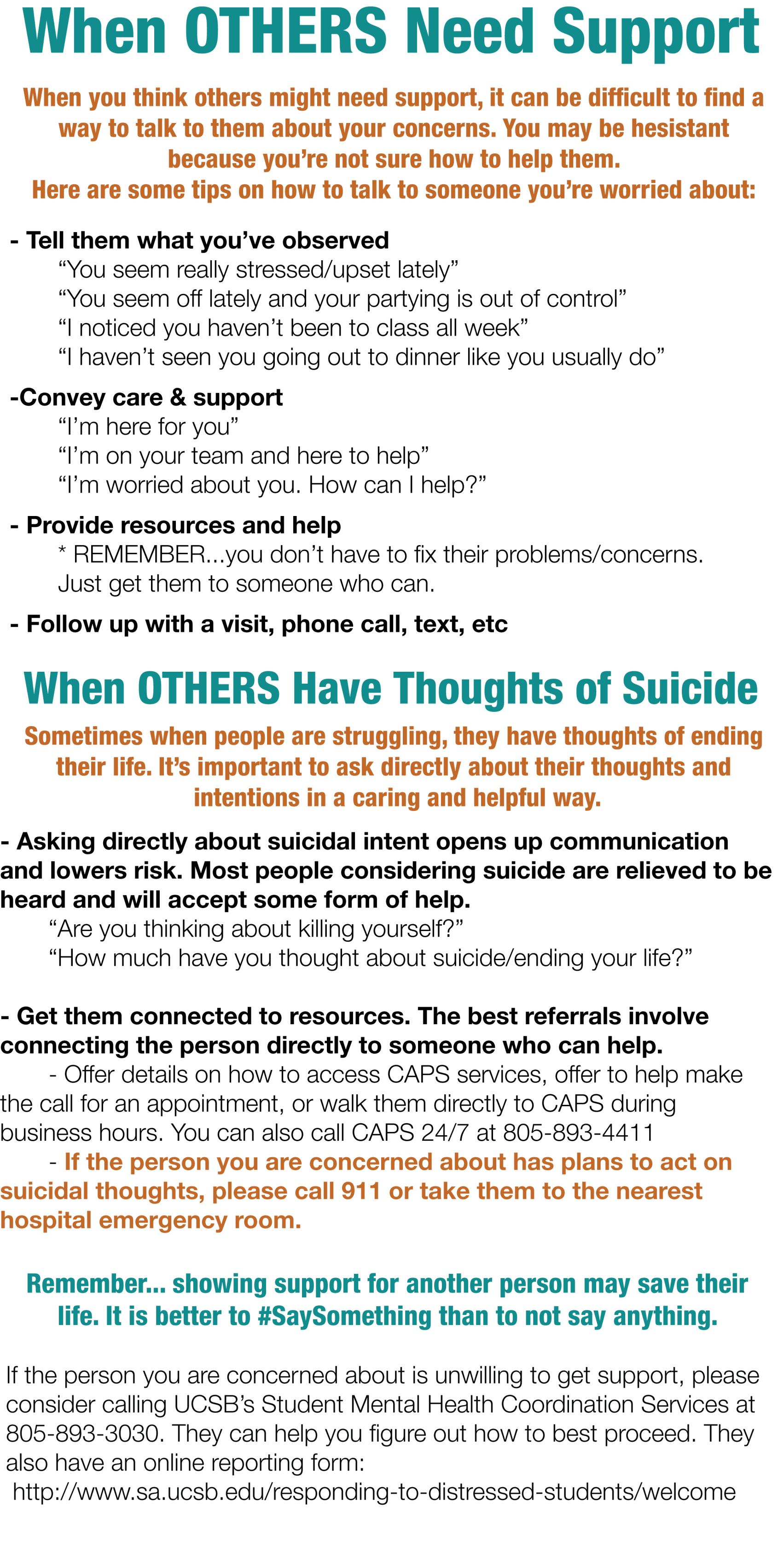 when others need support