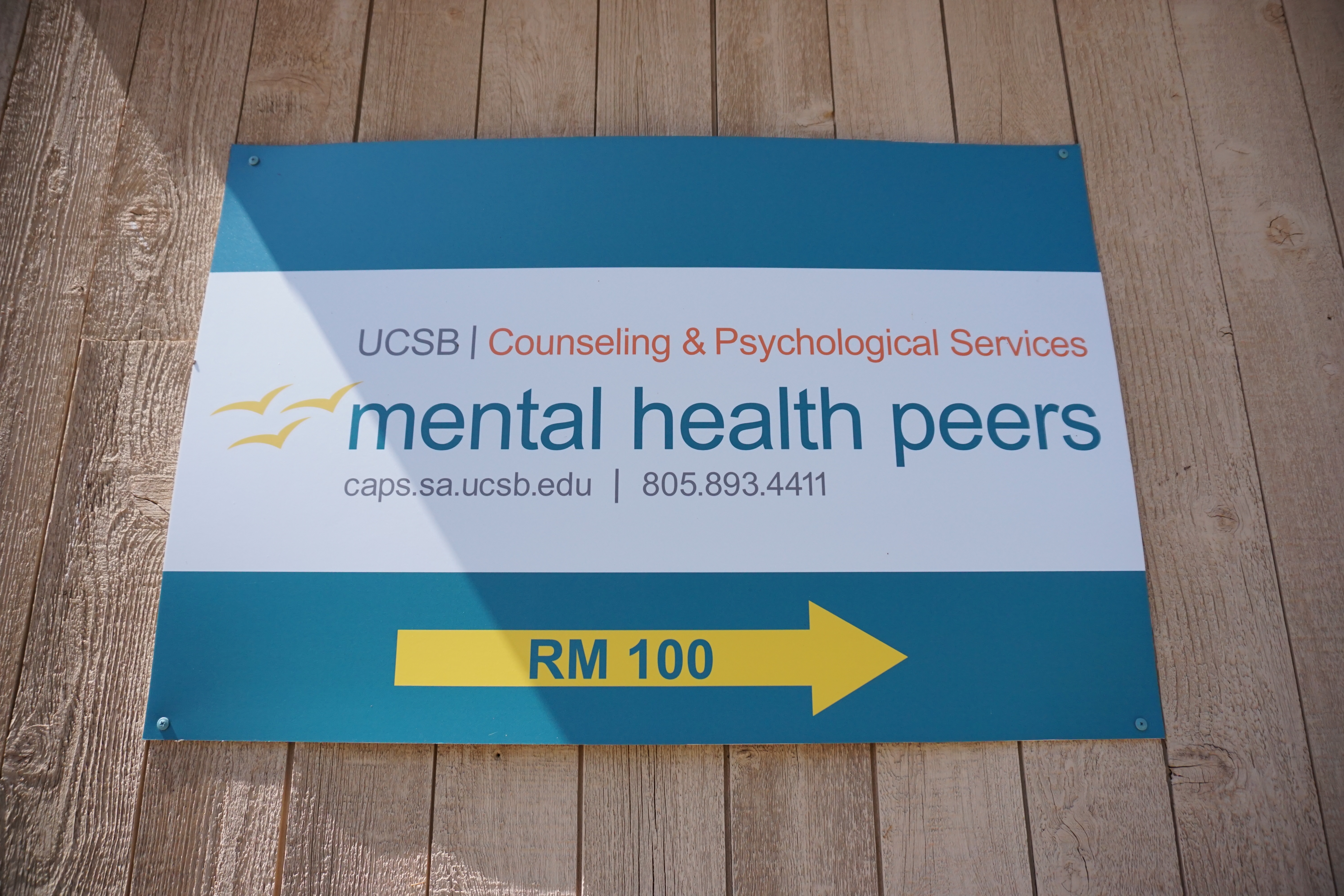 Photo of Mental Health Peers Sign.